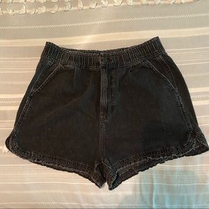 AE black jean shorts